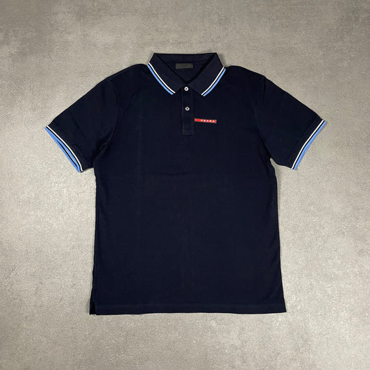 Prada Vintage Navy Polo