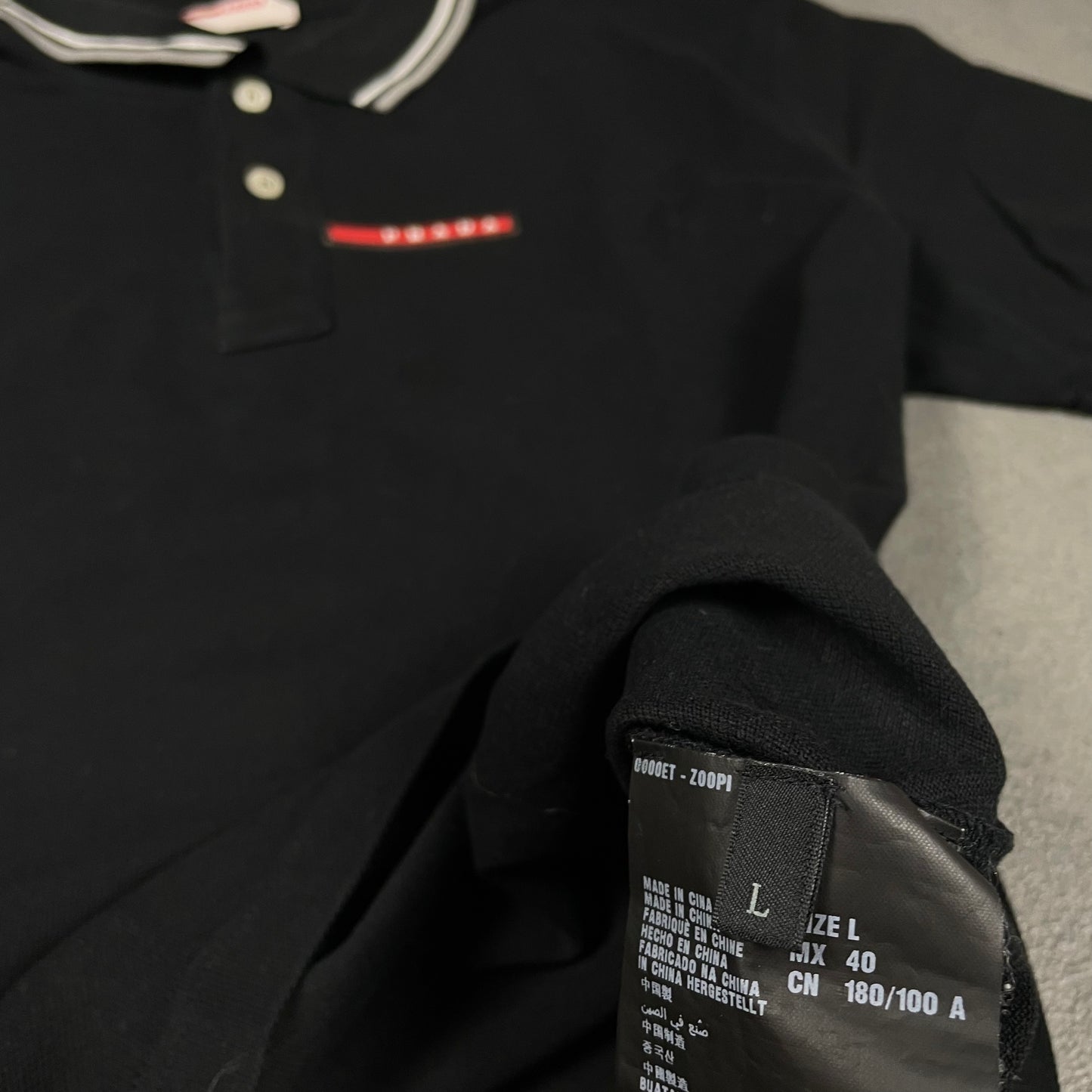 Prada Vintage Black Polo