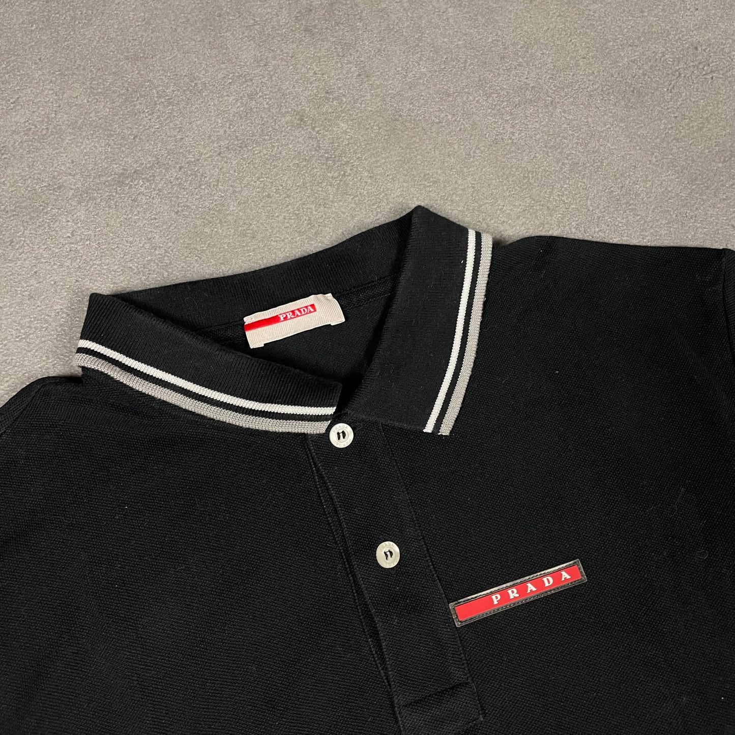 Prada Vintage Black Polo