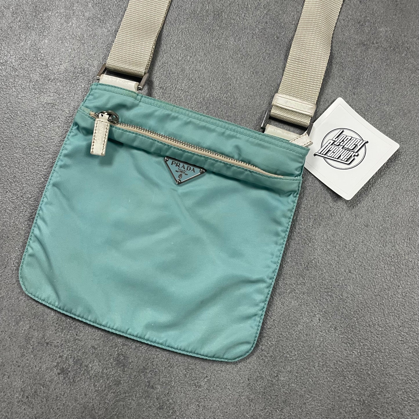 Prada babyBlue Side Bag