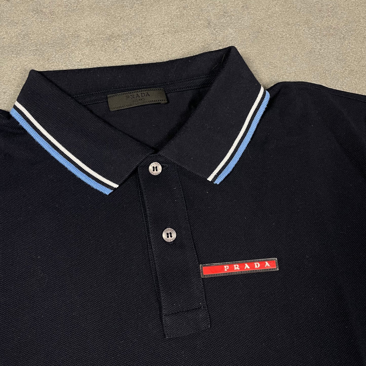 Prada Vintage Navy Polo